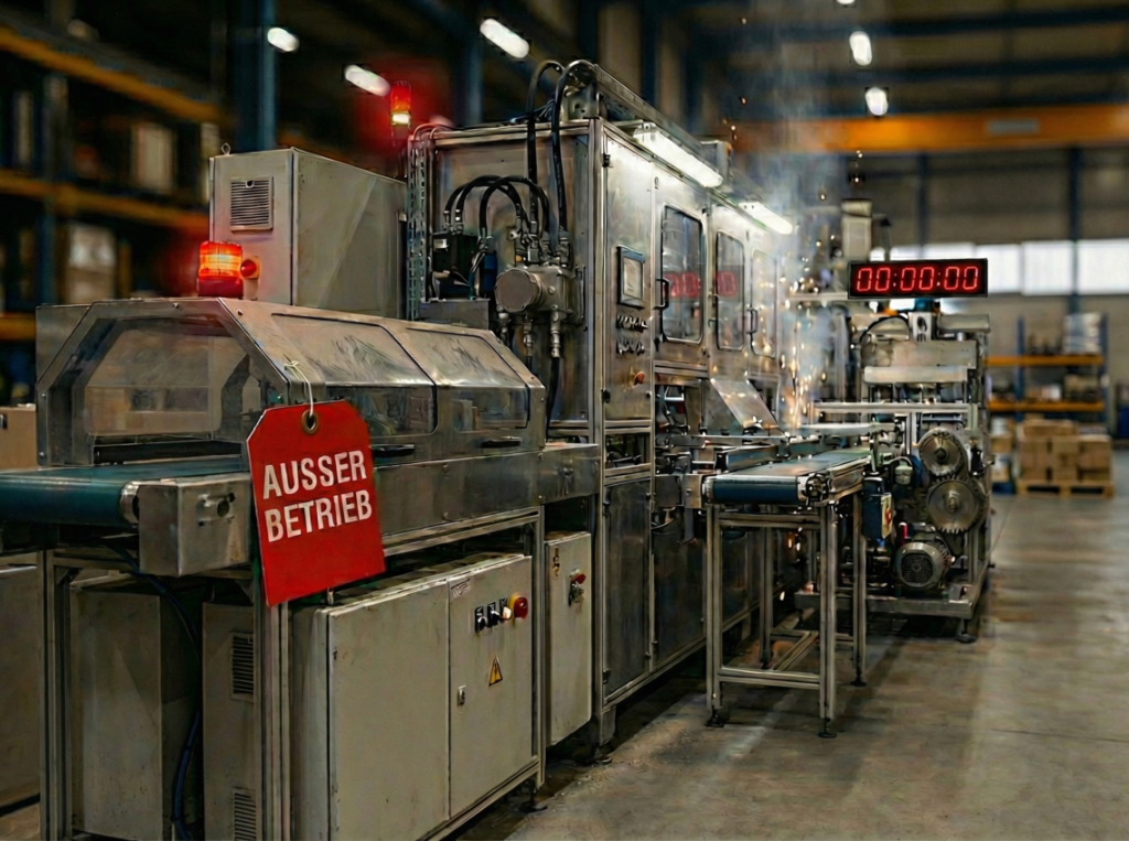 Industrieanlage bei Maschinenstillstand als Kontaktmotiv