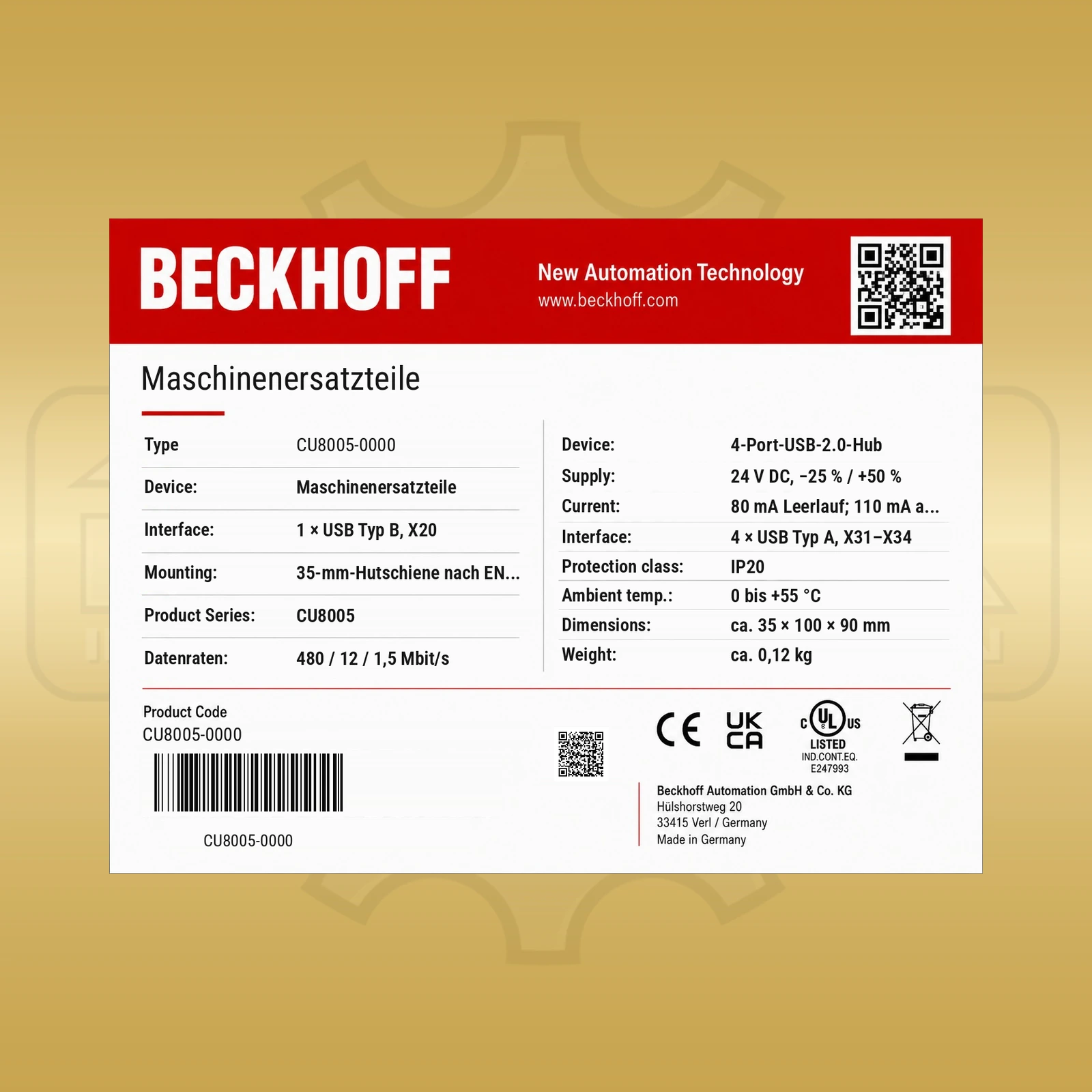 Beckhoff CU8005-0000
