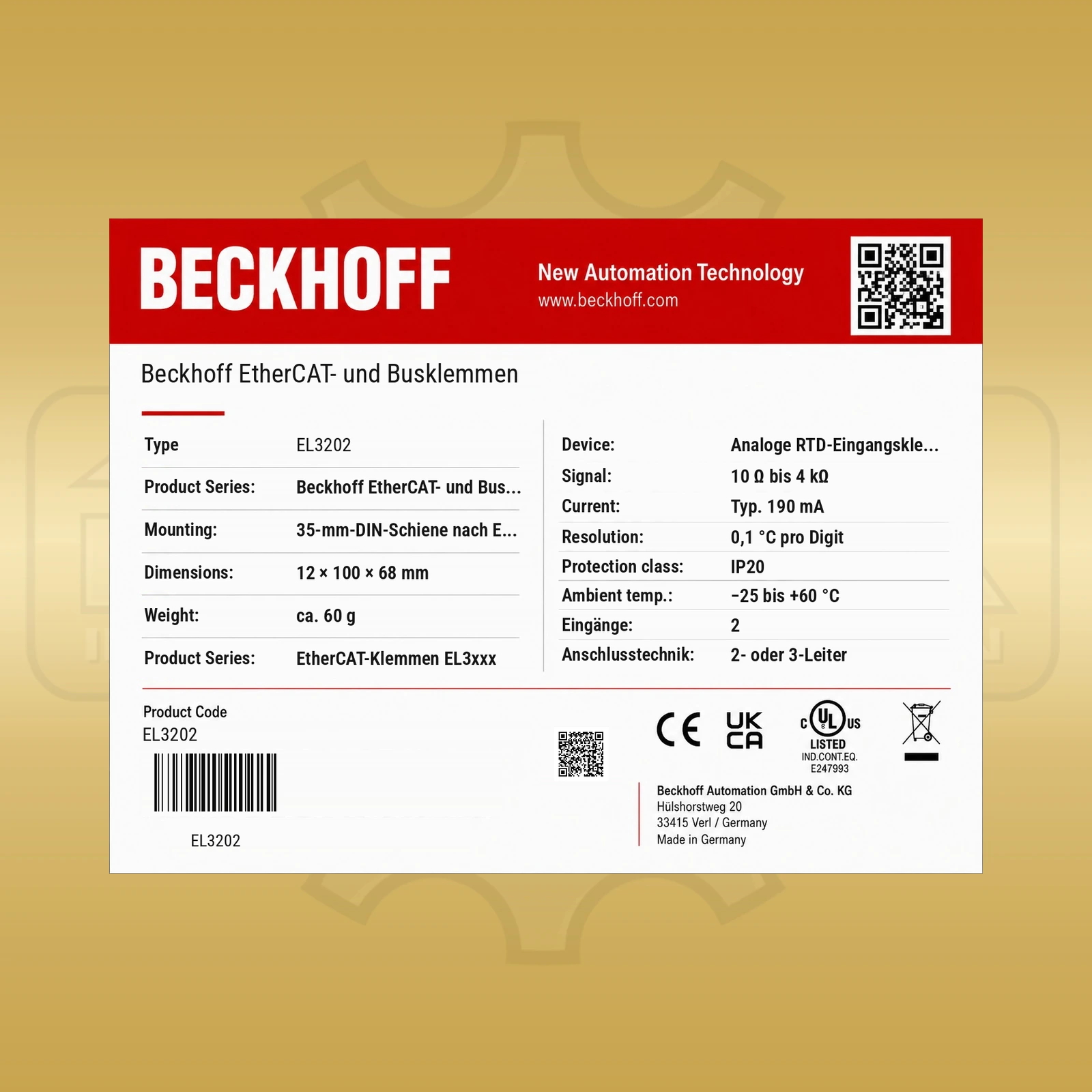 Beckhoff EL3202