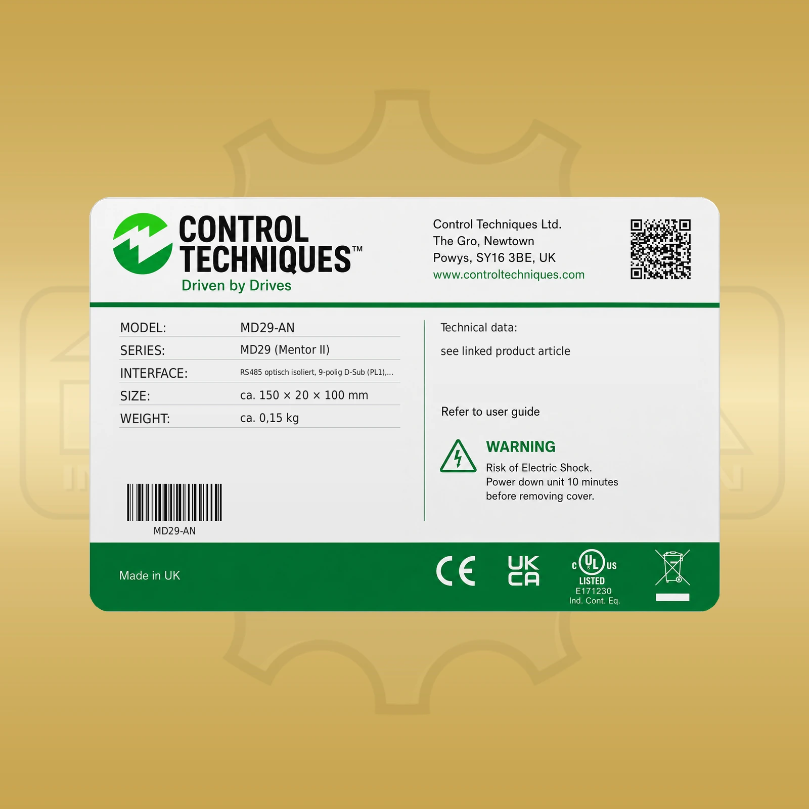 Control Techniques MD29AN