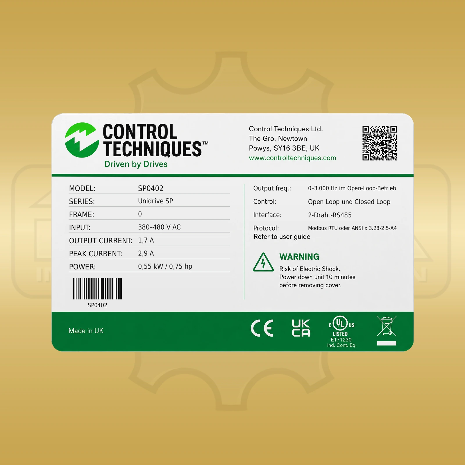 Control Techniques SP0402