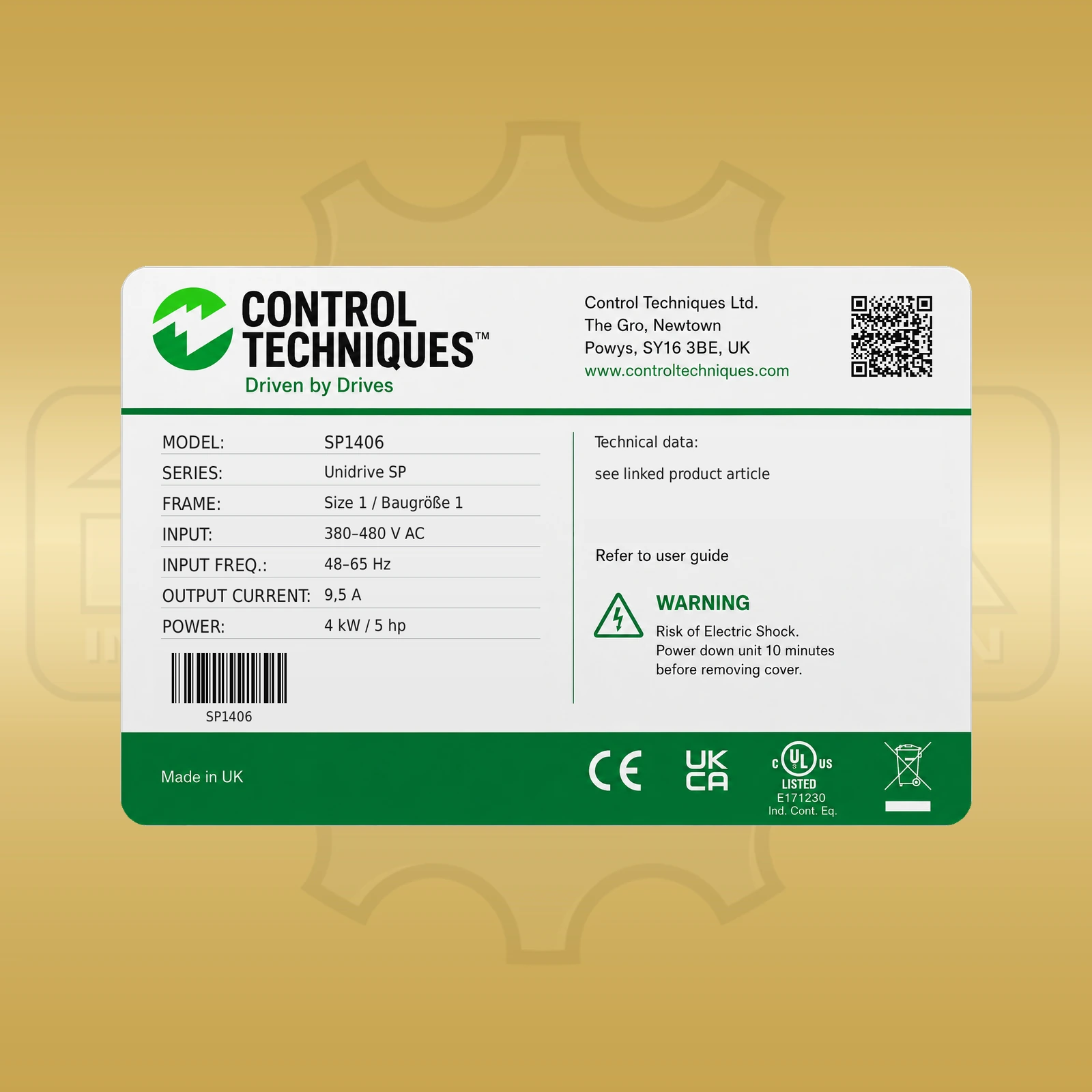 Control Techniques SP1406