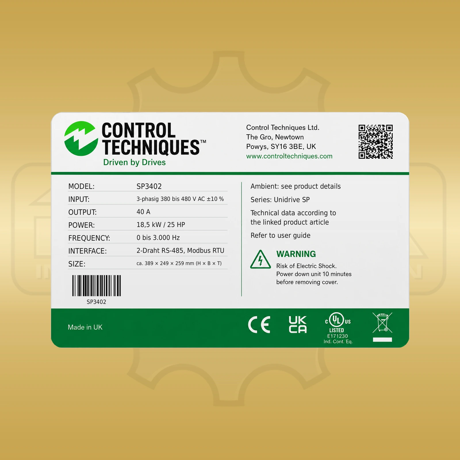 Control Techniques SP3402