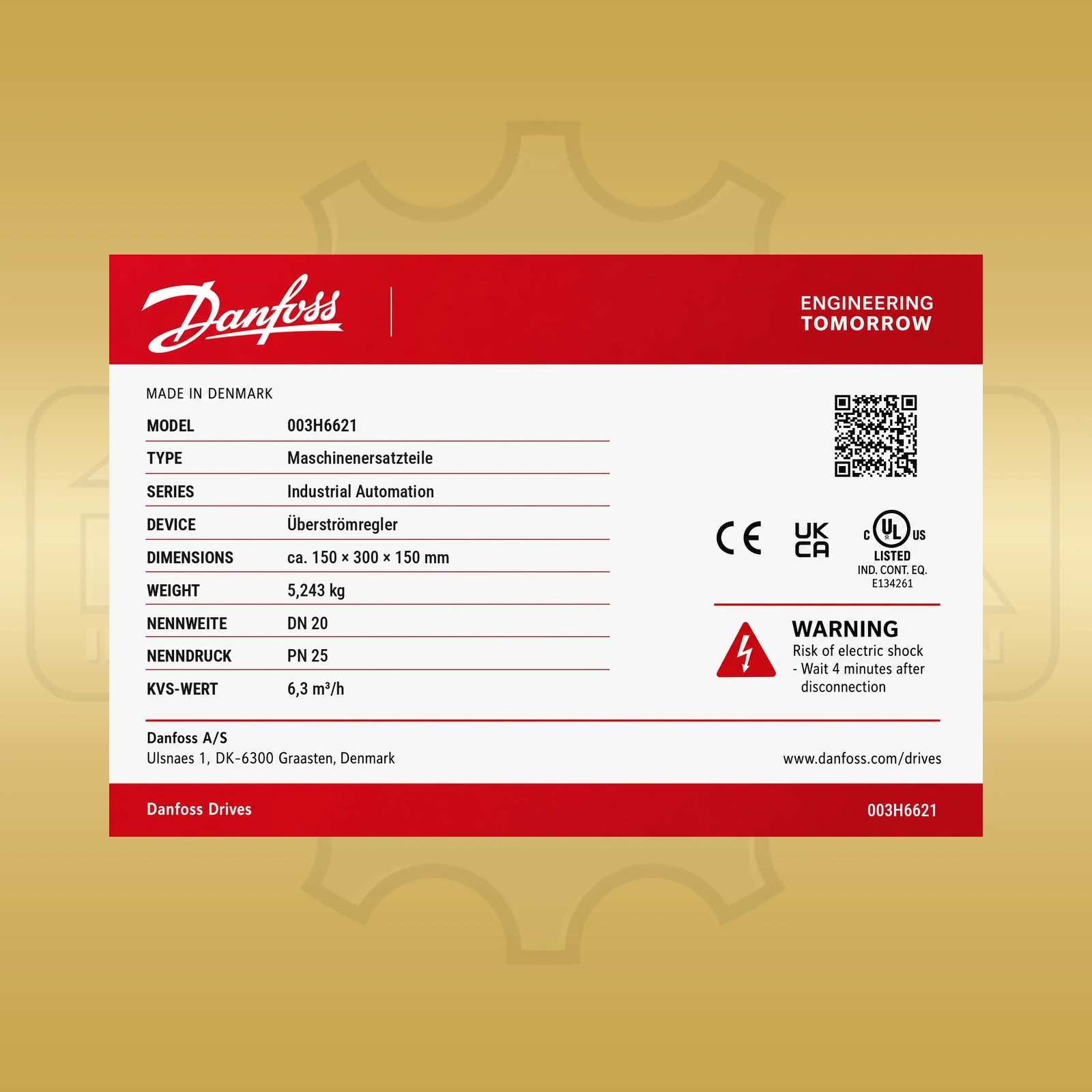 Danfoss 003H6621