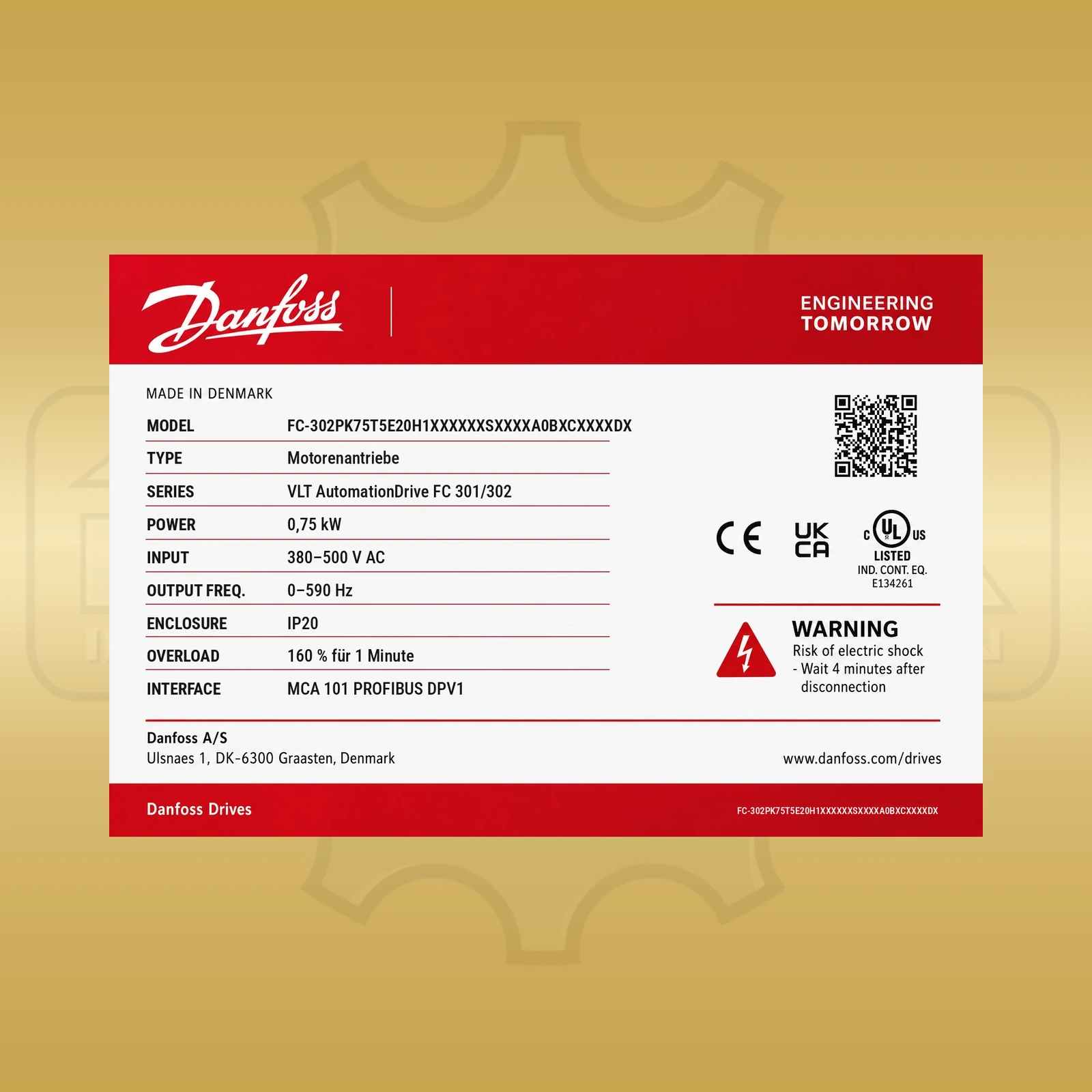 Danfoss FC-302PK75T5E20H1XXXXXXSXXXXA0BXCXXXXDX