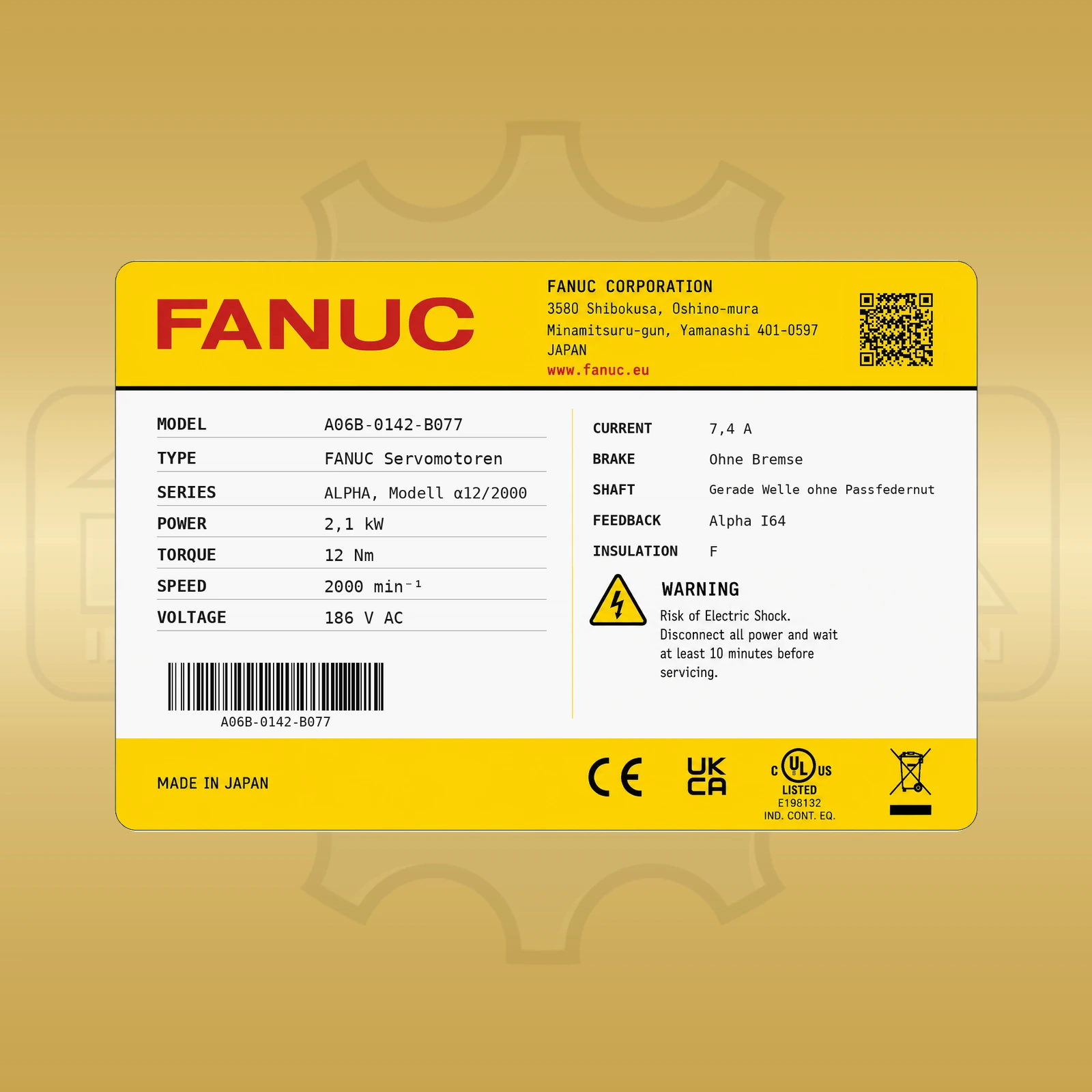 Fanuc A06B-0142-B077
