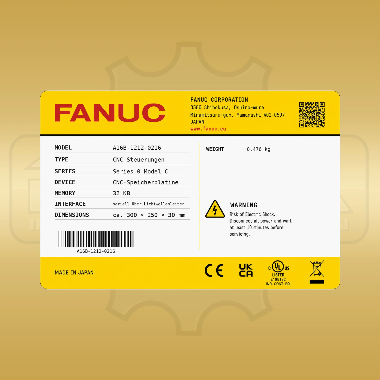 Fanuc A16B-1212-0216