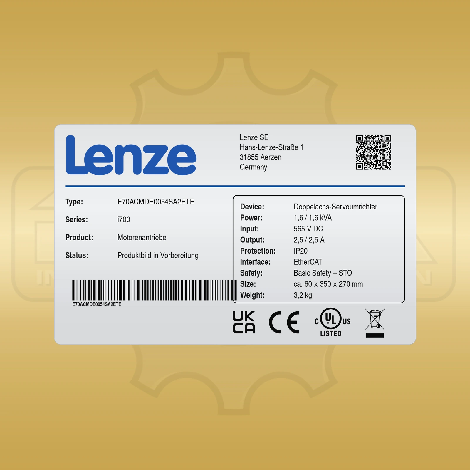 Lenze E70ACMDE0054SA2ETE