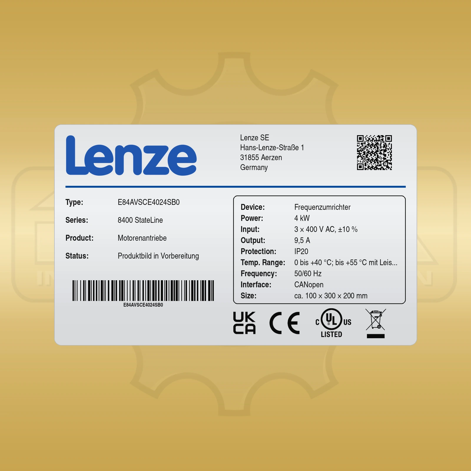 Lenze E84AVSCE4024SB0