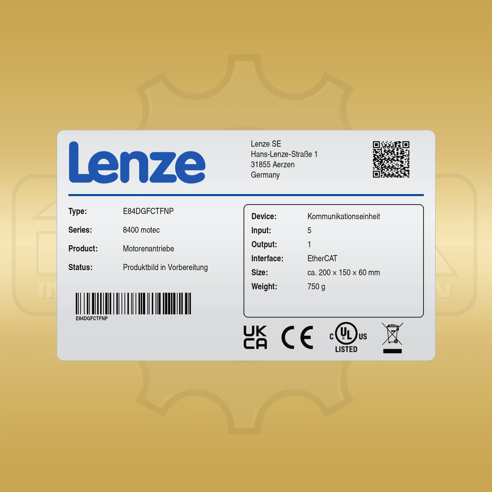 Lenze E84DGFCTFNP