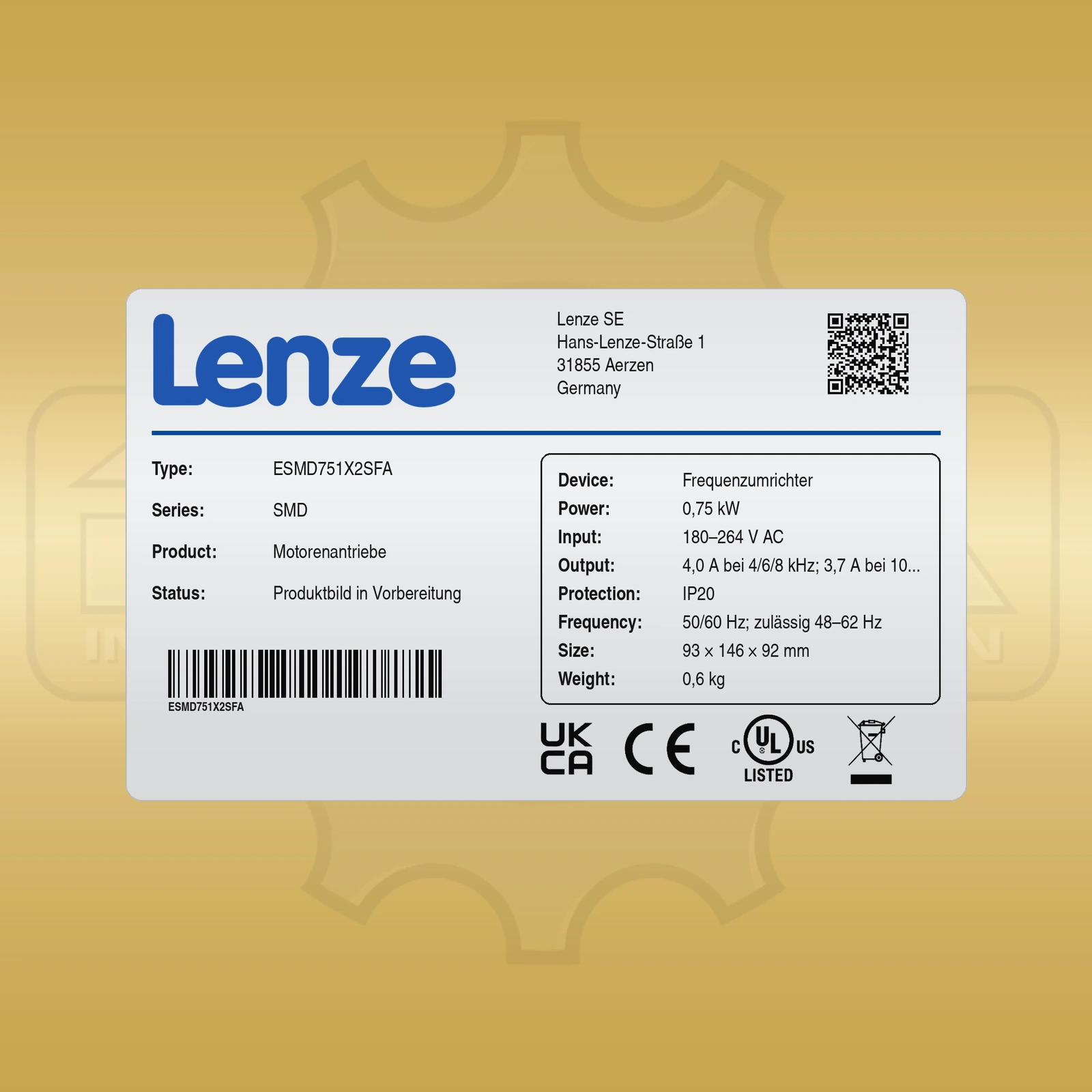 Lenze ESMD751X2SFA