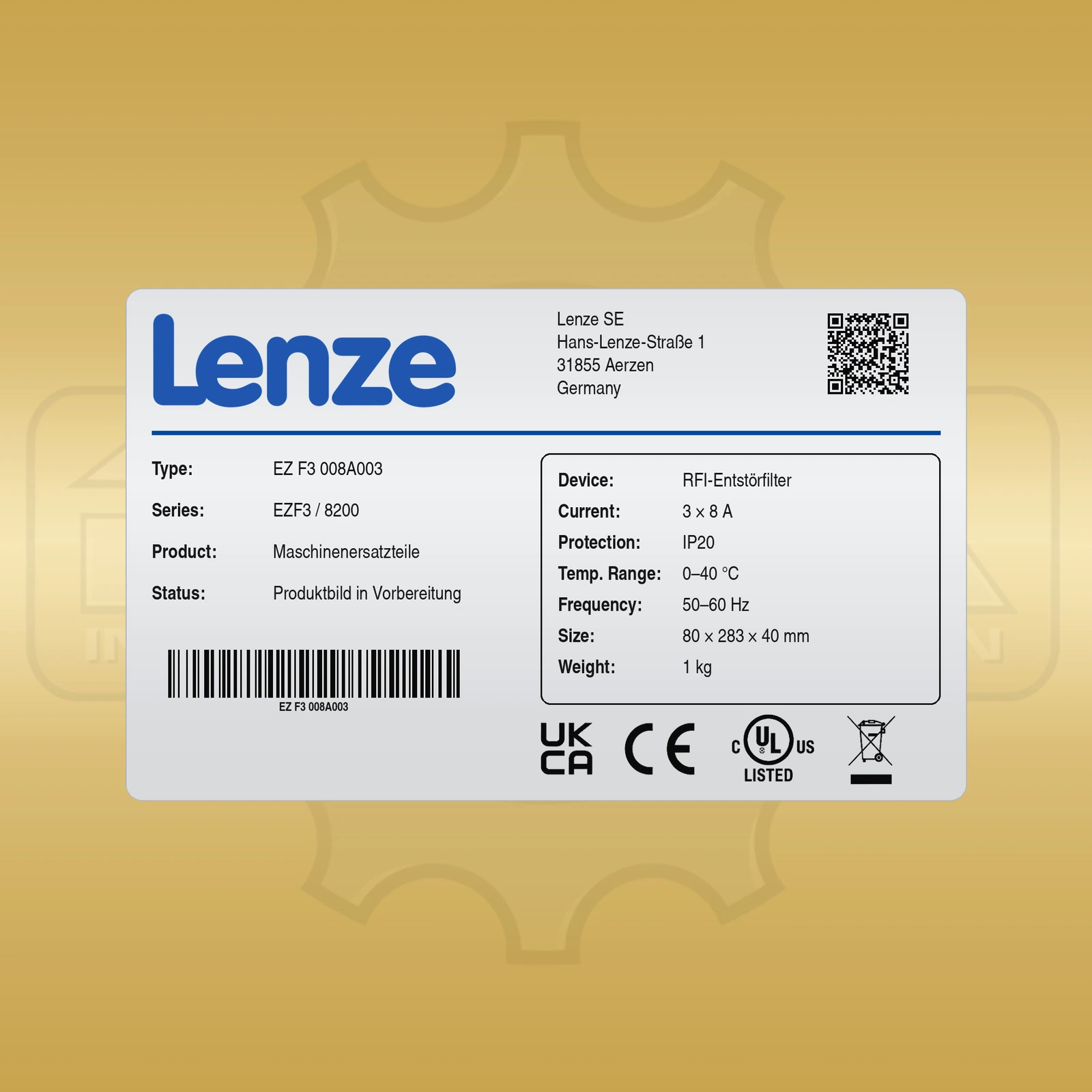 Lenze EZF3-008A003