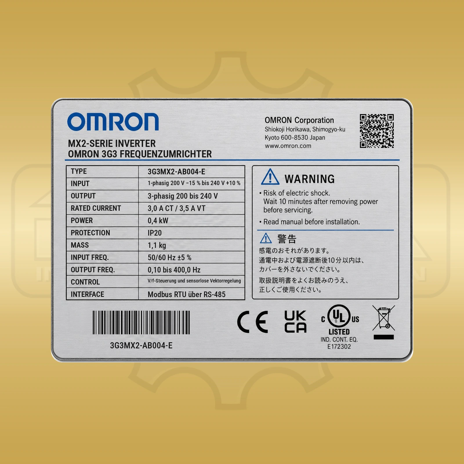Omron 3G3MX2-AB004-E