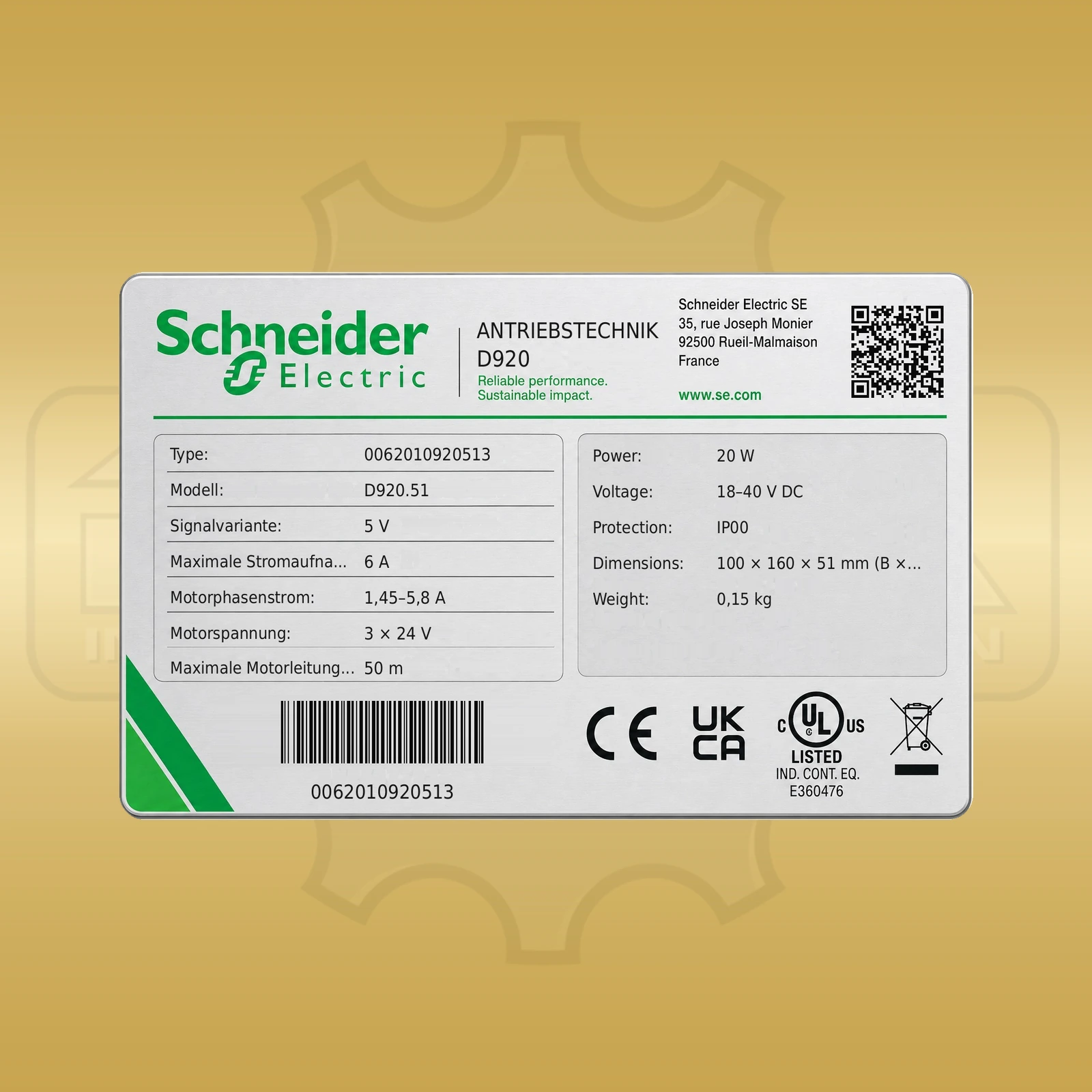 Schneider Electric 0062010920513