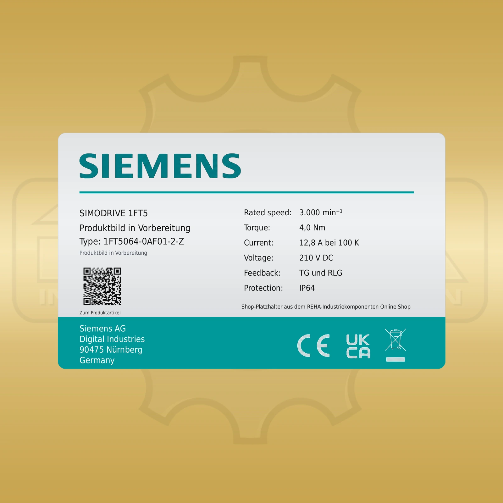 Siemens 1FT5064-0AF01-2-Z