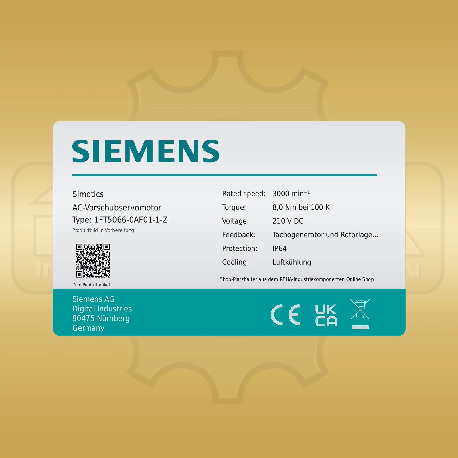 Siemens 1FT5066-0AF01-1-Z
