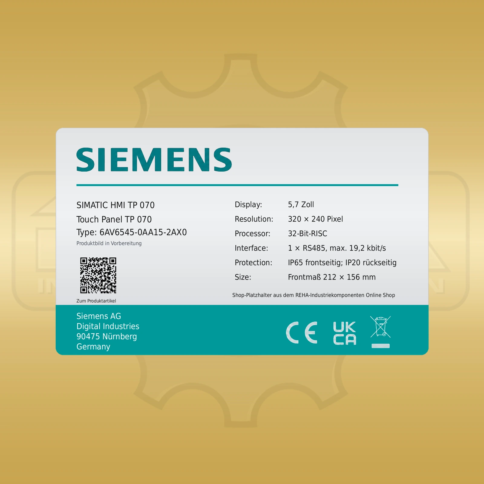 Siemens 6AV6545-0AA15-2AX0
