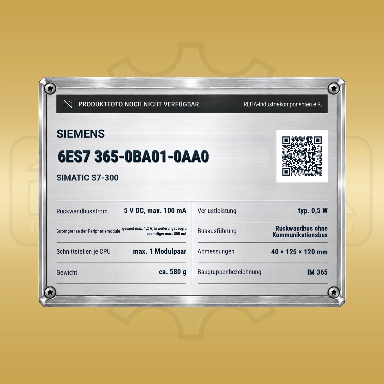 Siemens 6ES7365-0BA01-0AA0