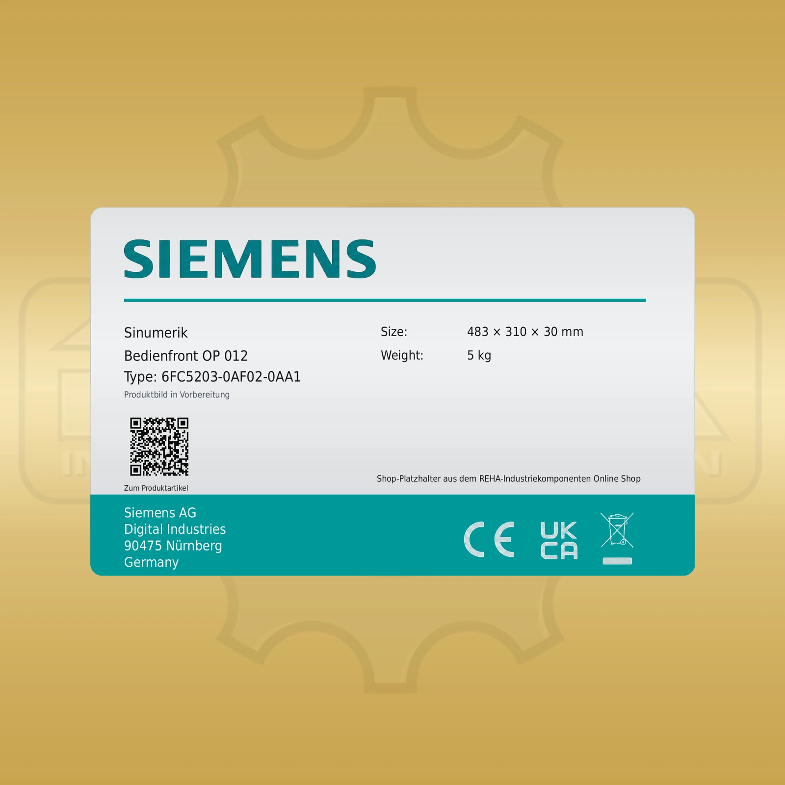 Siemens 6FC5203-0AF02-0AA1