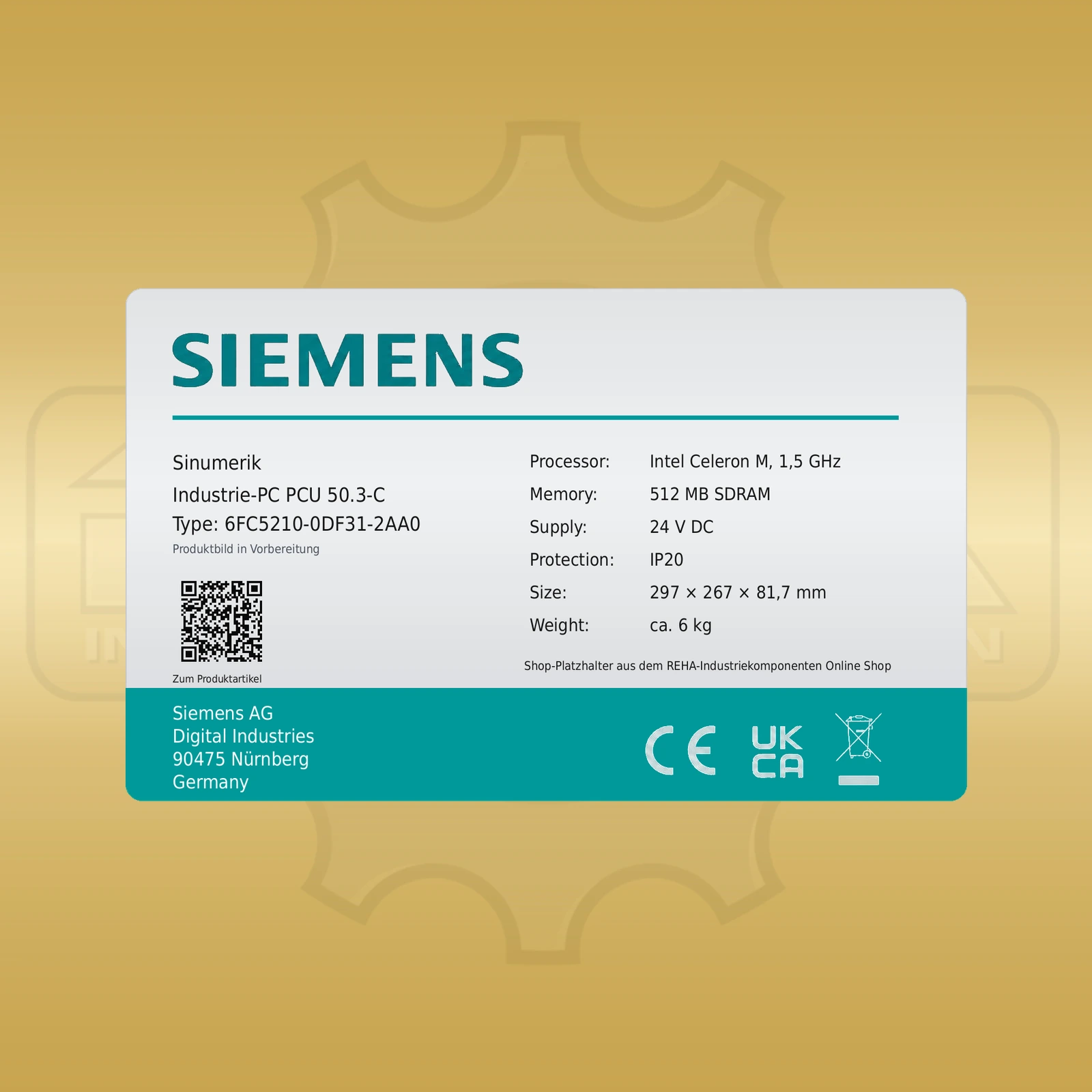 Siemens 6FC5210-0DF31-2AA0
